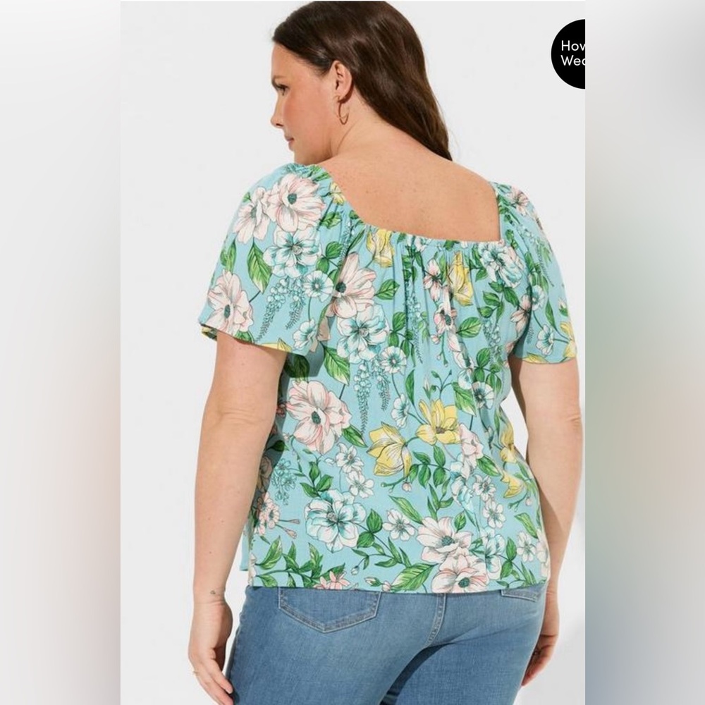 Torrid Flutter Short Sleeve Blouse - Picture 2 of 6